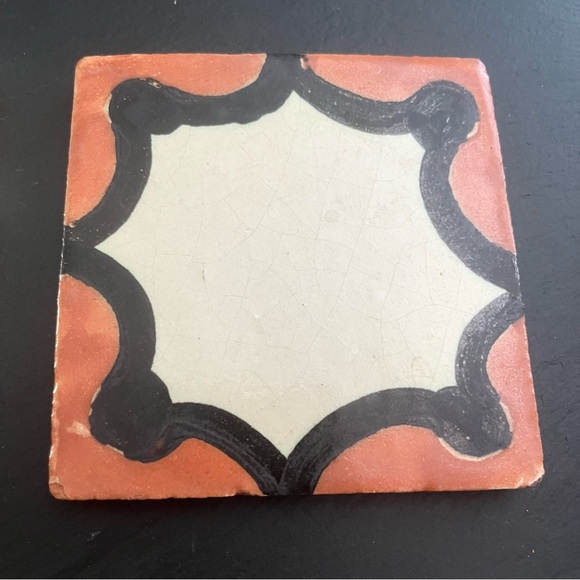 Mexican Hand Painted Terra-Cotta Talavera Vintage Tiles Set of 4 - Picture 3 of 14
